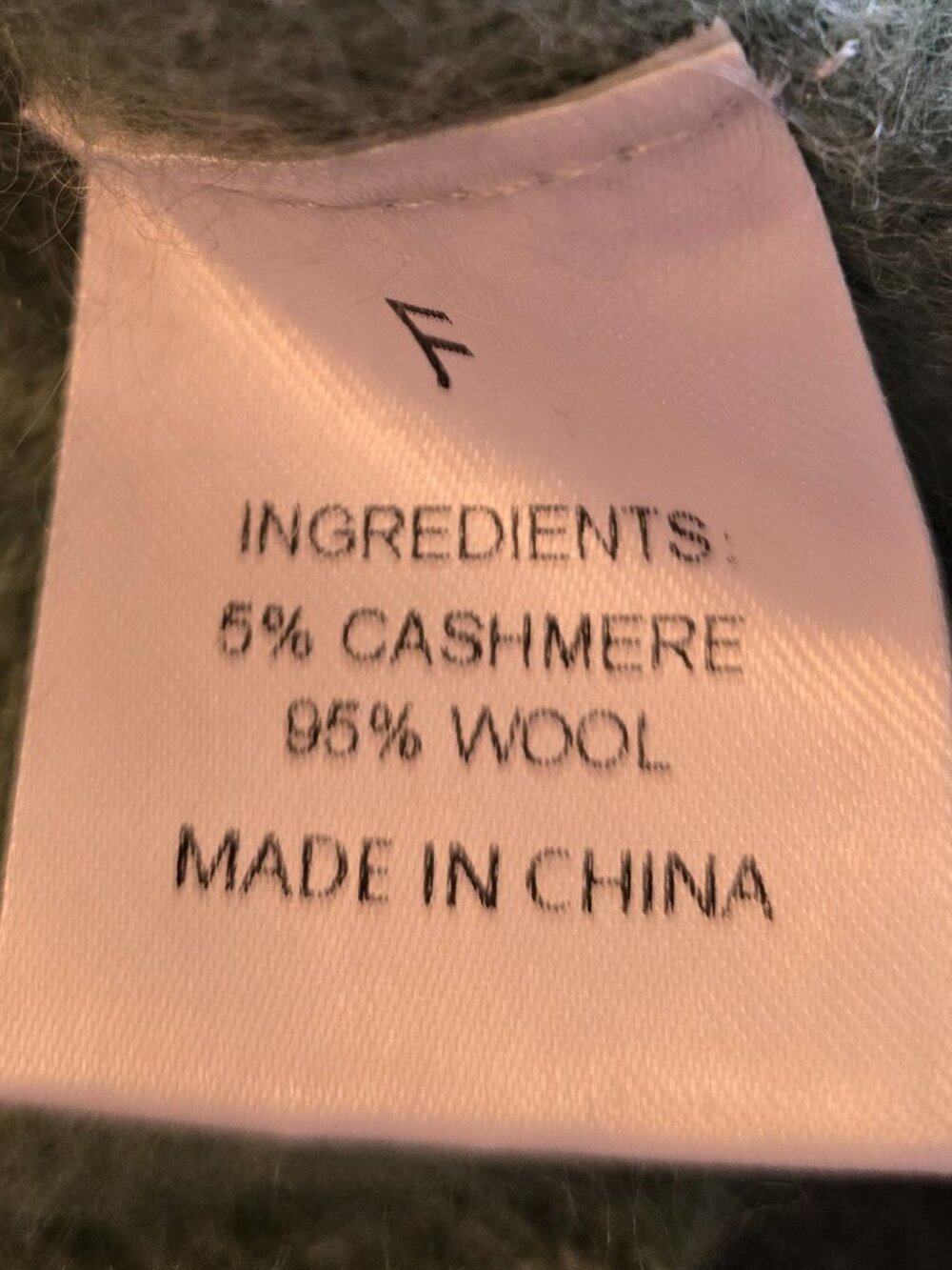NEW Green Brushed Cashmere sweater Large - Picture 7 of 7